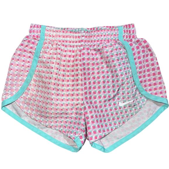 Nike Toddler Girl Pink Blue Pattern Dri-Fit Athletic Shorts Size 2T - Picture 2 of 13